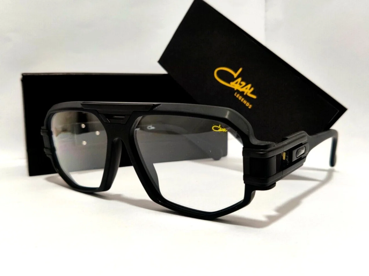 CAZAL Eyeglasses Full Black Frame Clear Lens Men