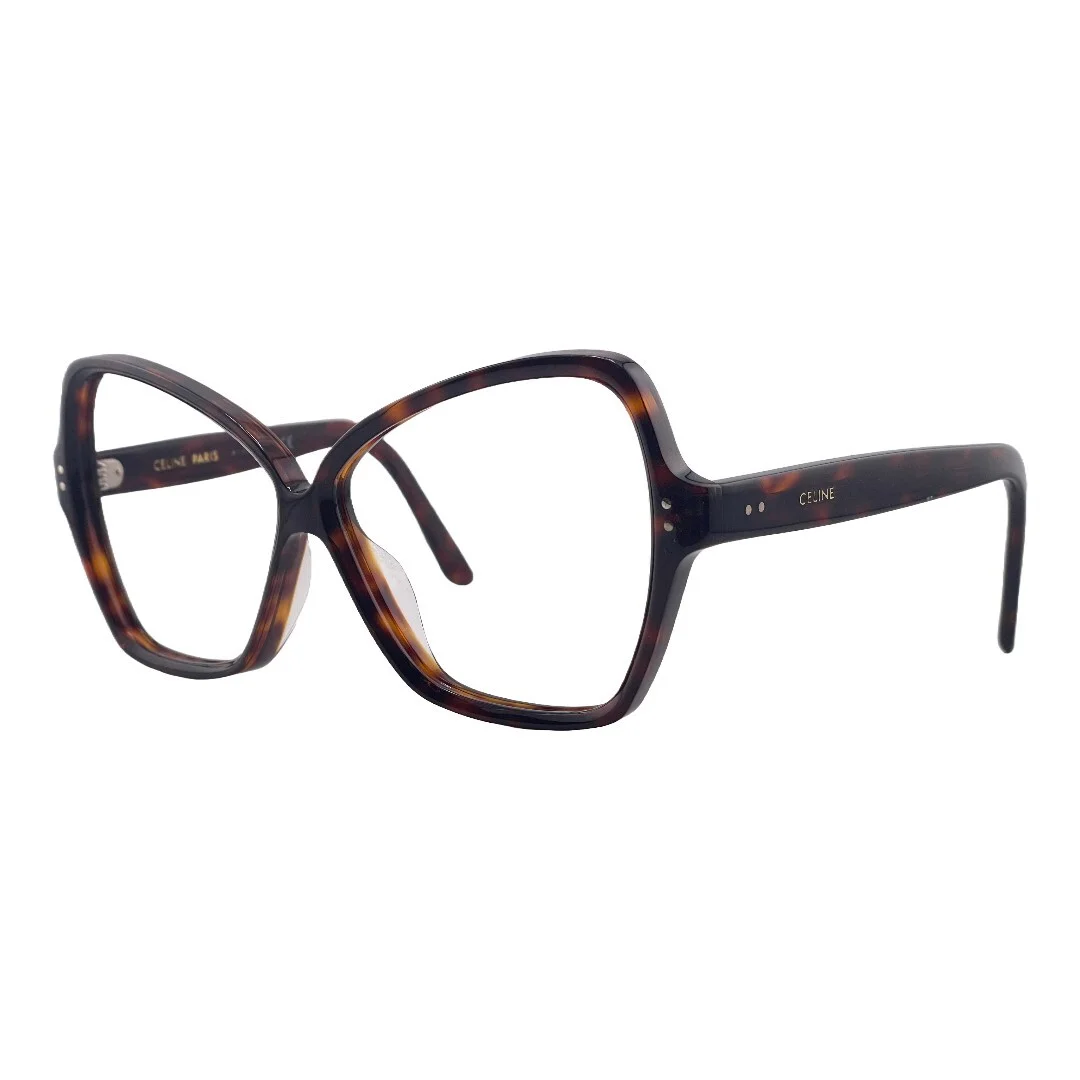 Celine CL40064F Brown Butterfly Oversized Eyeglasses Frames 64mm 12mm 150mm