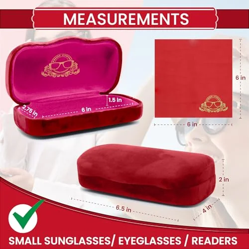 Elizabeth Arden Red Sunglasses/Eyeglass Case Large Oversized NEW 2