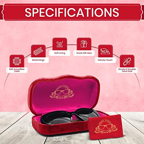 Elizabeth Arden Red Sunglasses/Eyeglass Case Large Oversized NEW 4