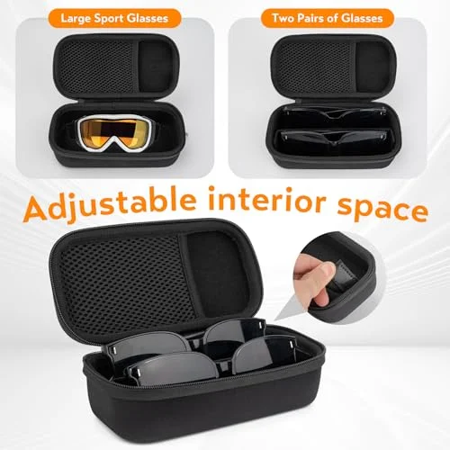 Glasses Oversized Box Sunglasses Protector Travel Hard Clamshell Eyeglass Case 2