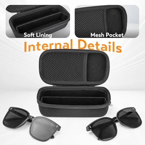 Glasses Oversized Box Sunglasses Protector Travel Hard Clamshell Eyeglass Case 4