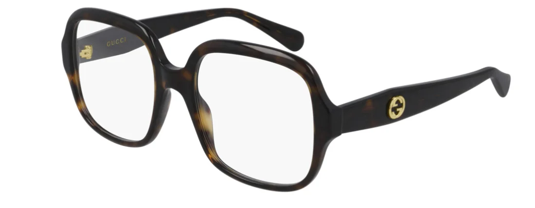Gucci GG 0799O 002 Havana Oversized Square Women