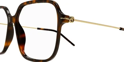 Gucci GG1271O Eyeglasses Women Havana/Gold 56mm New 100% Authentic 3