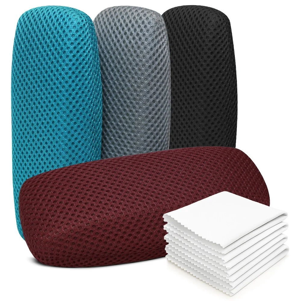 Hard Shell Glasses Case – Extra Large Eyeglass Case with Microfiber Cloth
