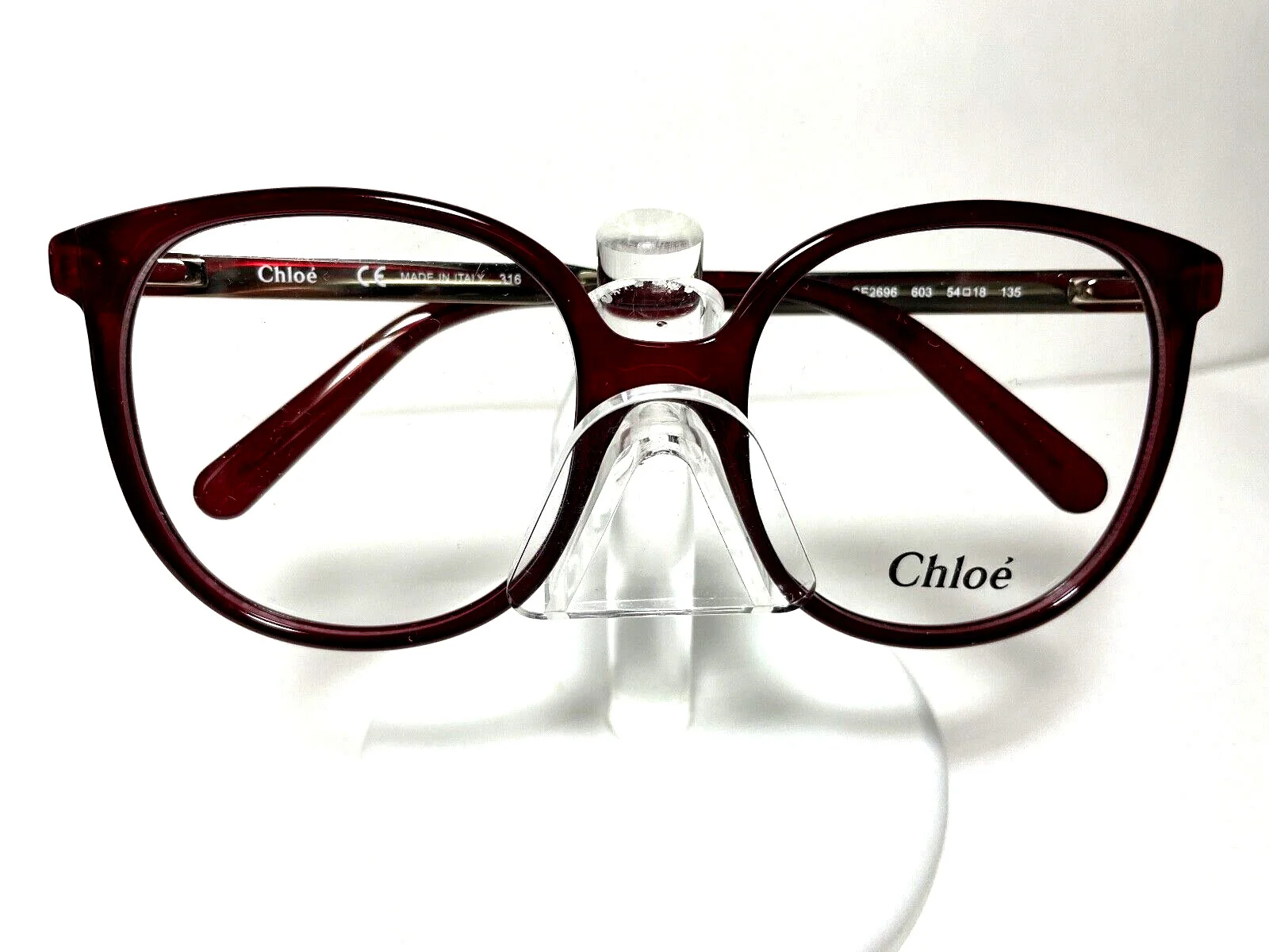 NEW AUTHENTIC CHLOE EYEGLASSES FRAME 2696 BORDEAUX 603 OVERSIZE