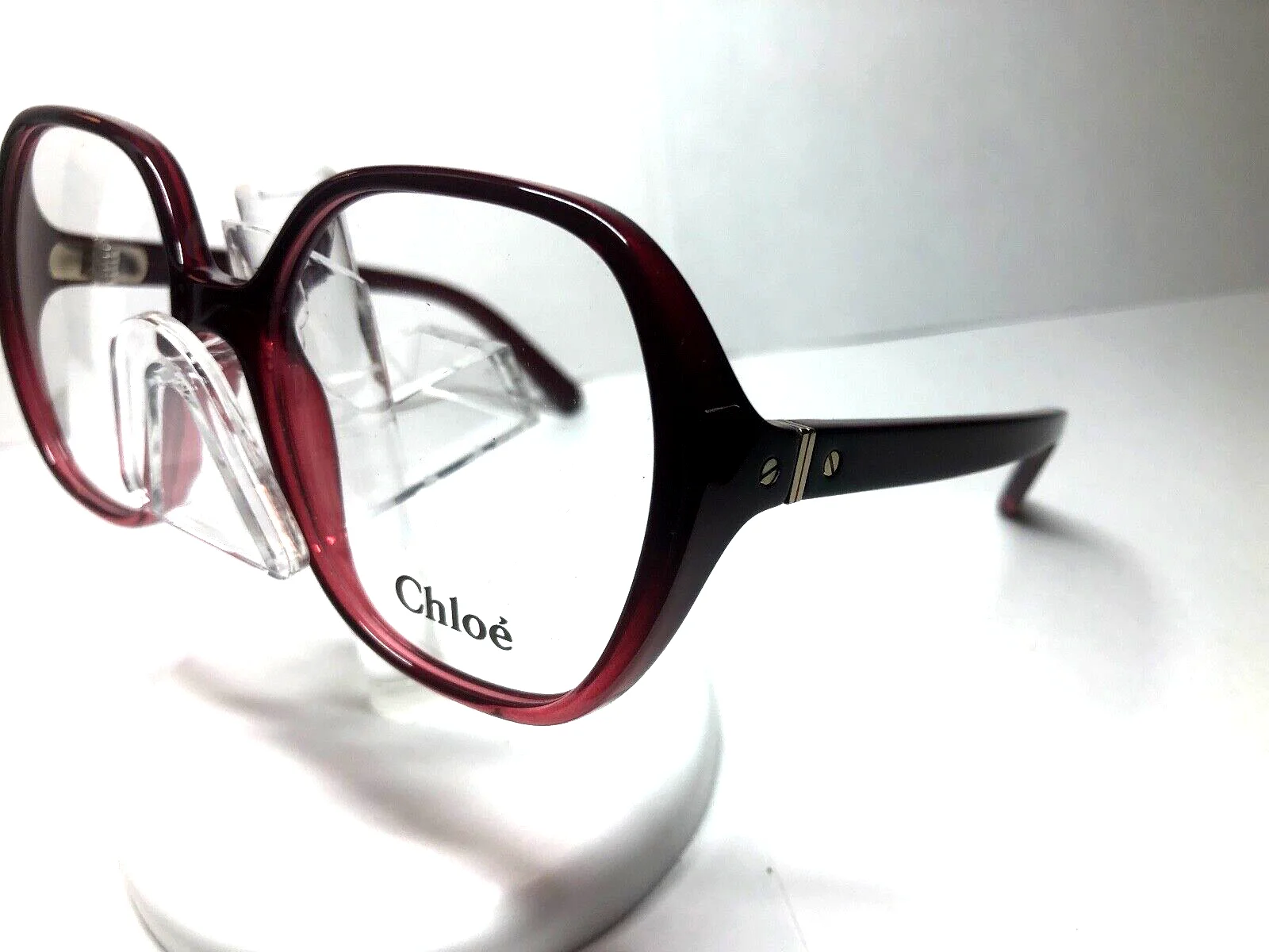 NEW AUTHENTIC CHLOE EYEGLASSES FRAME 2704 GRADIENT BORDEAUX 610 OVERSIZE