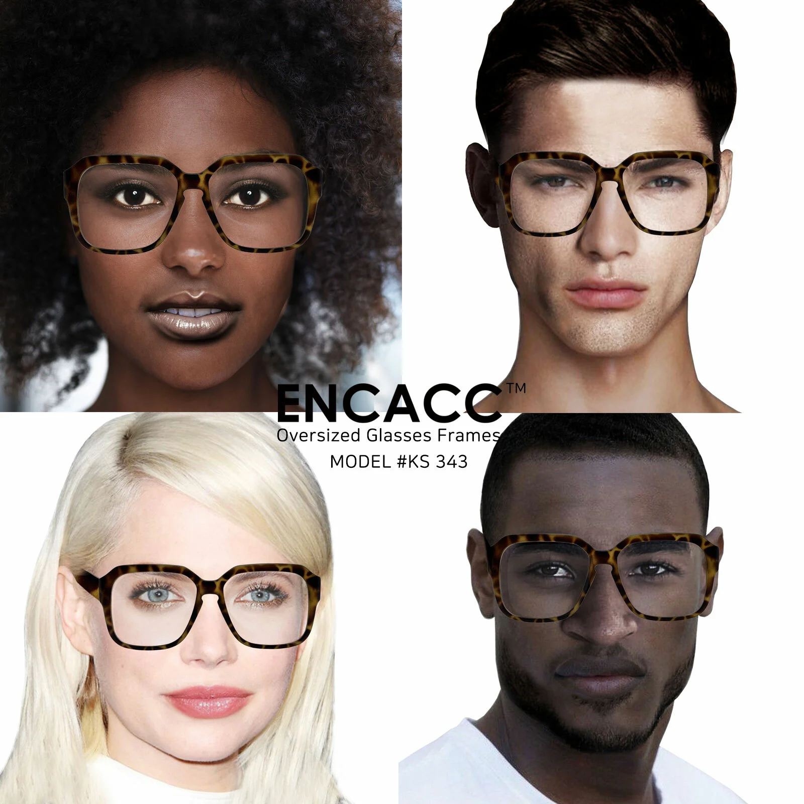 Oversized glasses frames Eye-wear Frame TR90 Non Prescription Eyeglasses 2