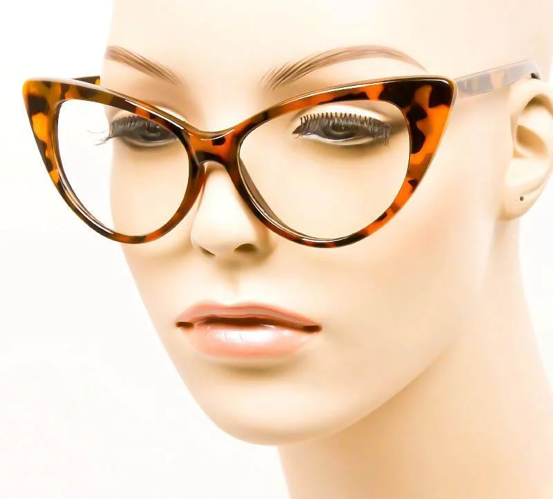 Oversized Large NIKITA Kitty Cat Eye PinUP Rockabilly Designer Eyeglasses Frames 2