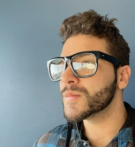 PASTL NeverUsed Oversize BuddyHolly clear Black square glasses 3276-P1 x001PASF7