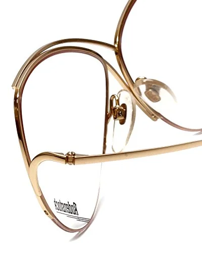 RODENSTOCK Vintage Eyeglasses AMBER/YELLOW FRAMES Sybille OVERSIZE PLASTIC 4