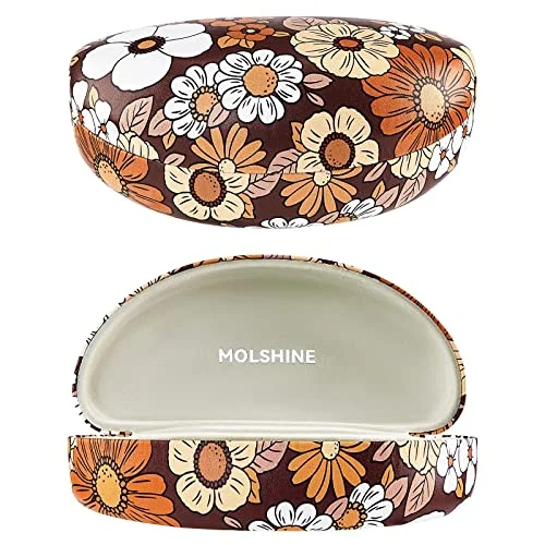 Seven Flowers Oversized Sunglasses Case Large Eyeglass Case Women Eyewear Pouch