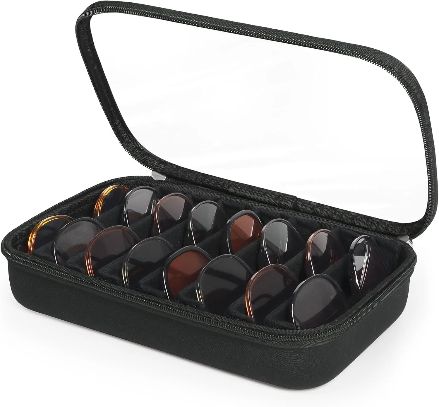 Tangoner Sunglasses Organizer Case for Multiple Pairs, Eyeglasses Storage Box Ha