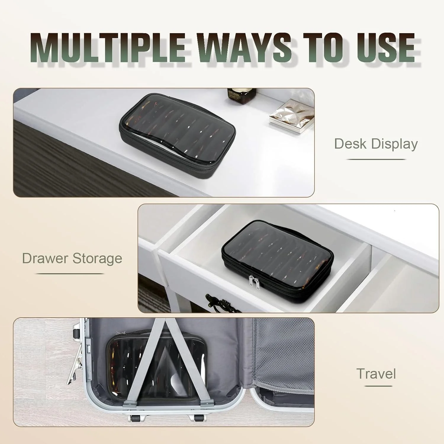 Tangoner Sunglasses Organizer Case for Multiple Pairs, Eyeglasses Storage Box Ha 2
