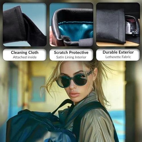 XXL NEW Oversize Zipper Eye Glasses Sunglasses Clam Shell Hard Case W01-HC 3