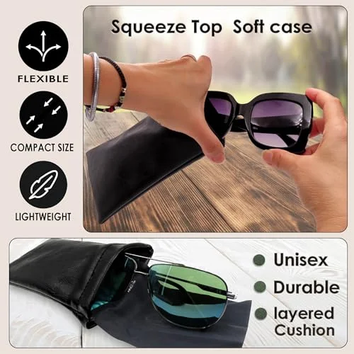 XXL NEW Oversize Zipper Eye Glasses Sunglasses Clam Shell Hard Case W01-HC 4